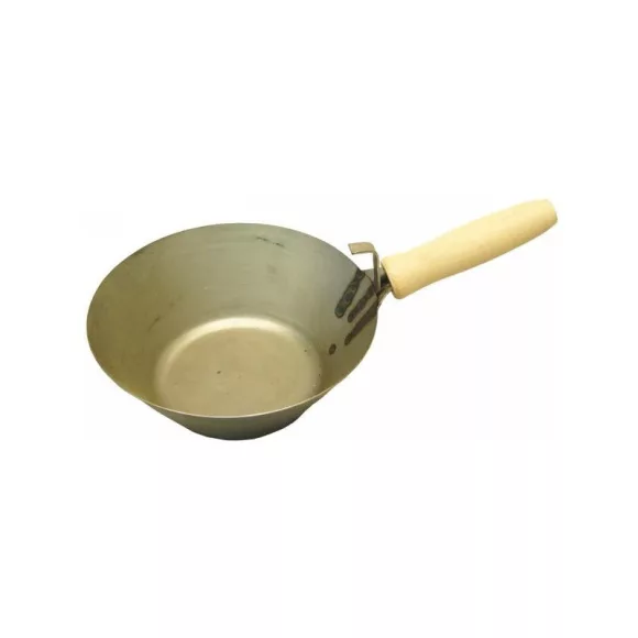 Kőműves serpenyő 160 mm (fém, fa nyéllel)